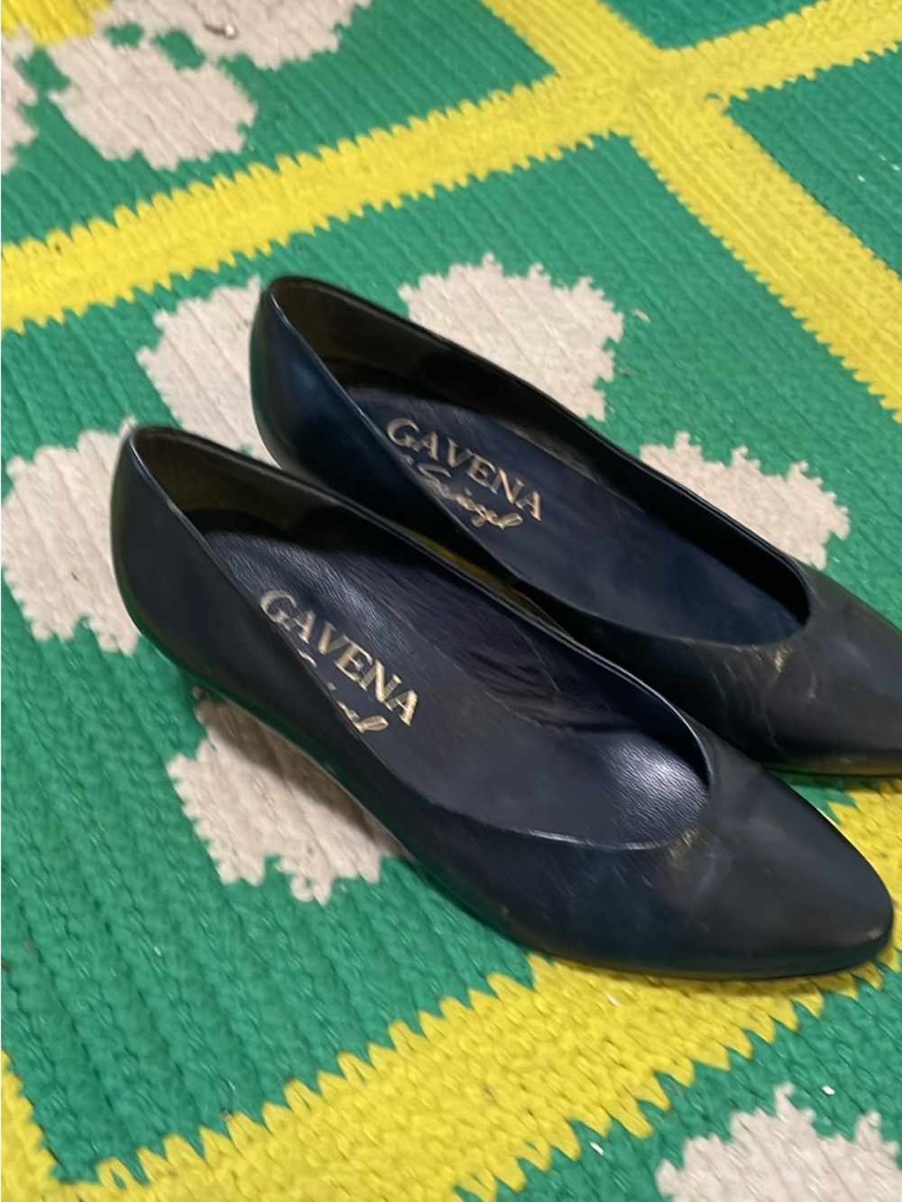 Women's black Italy  Leather Pointed-Toe high heels gavena Spiegel